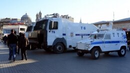 Taksim'de polis ablukası