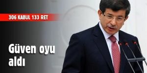 Ahmet Davutoğlu hükümeti güven oyu aldı