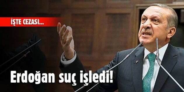 Erdoğan suç işledi! İşte cezası...