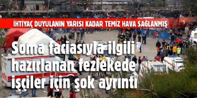 Soma faciasıyla ilgili hazırlanan fezlekede işçiler, için şok ayrıntı