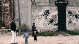 İngiliz sokak sanatçısı Gazze'de