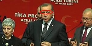 Erdoğan gözleriyle ateş saçtı